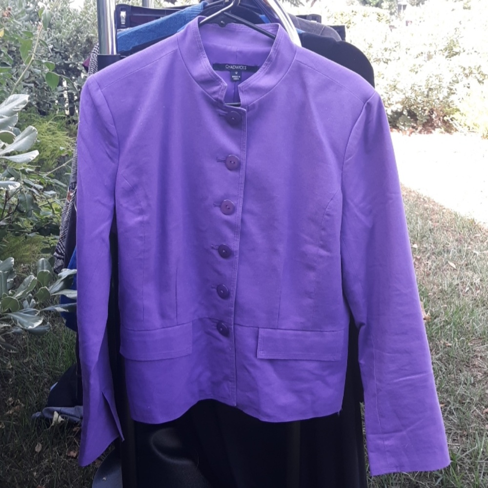 Chadwicks Button-down Blazer Purple size 12